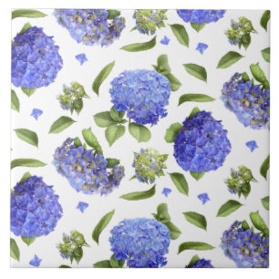 Flores de Hortênsia Azul Arte Botânica
