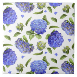 Flores de Hydrangea Azuis Arte Botânica