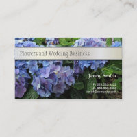 Flores de hydrangea cartão de visita
