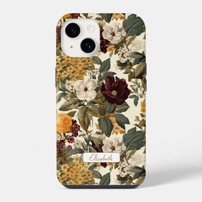 Flores de Hydrangeas Vintage Elegante (Verso)