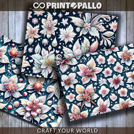 Flores de inverno no fundo preto para desligar