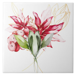 Flores de inverno vermelhas poinsettia aquática