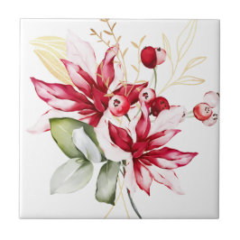 Flores de inverno vermelhas poinsettia aquática