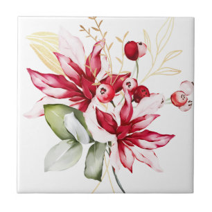 Flores de inverno vermelhas poinsettia aquática