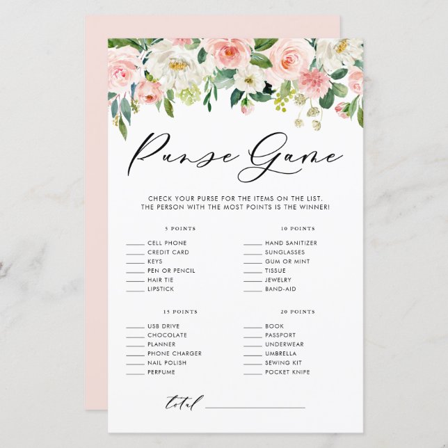 Flores de Jardim O que há no seu jogo de Chá (Frente/Verso)