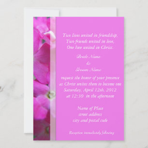Flores de jardim rosa Convites de casamento crist