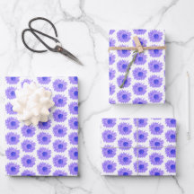 Flores de Lavanda Chic Molhando Folhas de Papel