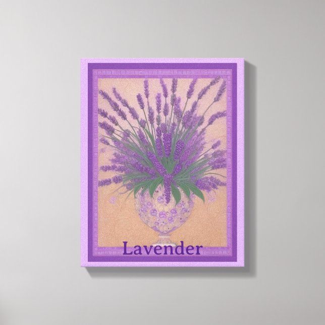 Flores De lavanda Na Canvas De Esticamento De Arte (Frente)