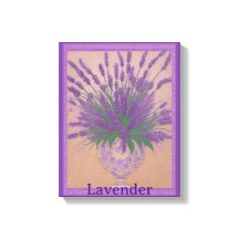 Flores De lavanda Na Canvas De Esticamento De Arte