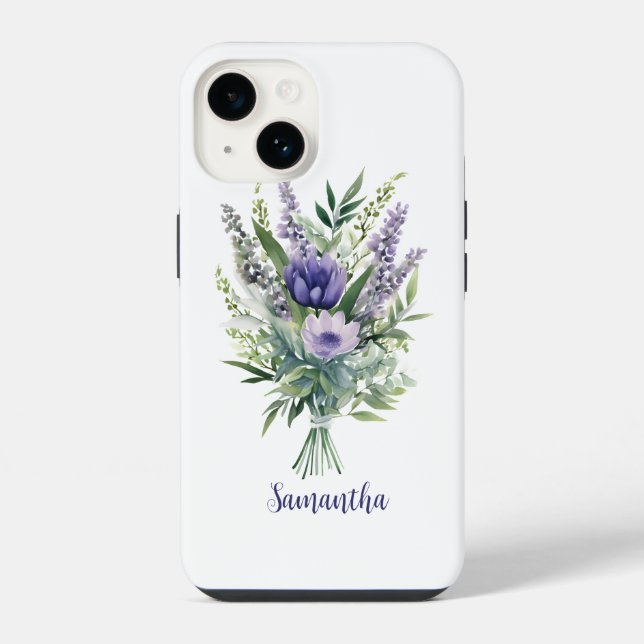 Flores de Lavanda Roxo Personalizadas Eucalipto (Verso)