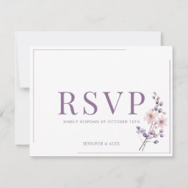 Flores de Lilás Elegantes Modernas RSVP