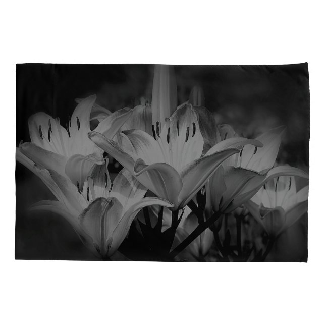 Flores De Lily Em Preto E Branco (Verso)