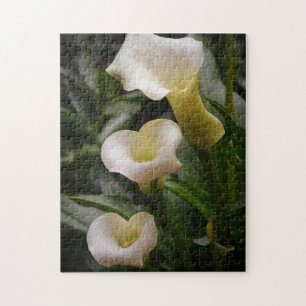 Flores de Lily White Calla Quebra-cabeça fotográfi