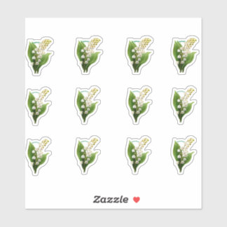Flores de Lírio do Vale Adesivos Zazzle