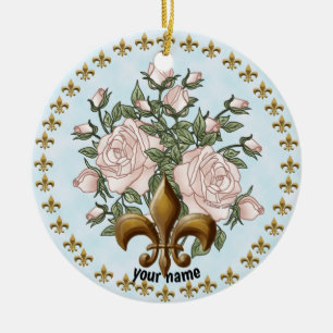 Flores De Lis Rosas Enfeite