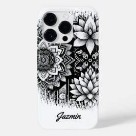 Flores de Lotus e Mandalas a preto e branco