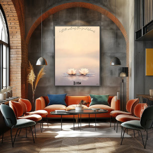 Flores de Lótus Zen no Pôster do Crepúsculo