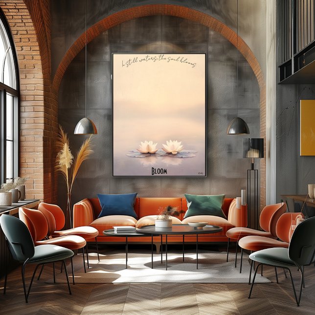 Flores de Lótus Zen no Pôster do Crepúsculo (Criador carregado)