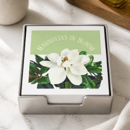 Flores de Magnólia | Guardanapo de Papel Verde