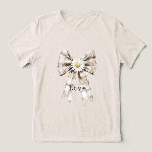 Flores de Margarida com Laço Branco Creme de Cacau