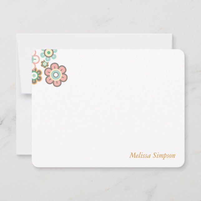 Flores de Margarida Pastel Agradecimento Baby Show (Frente)