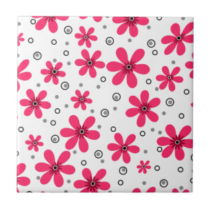 Flores de margarida vermelhas retro fundo verão