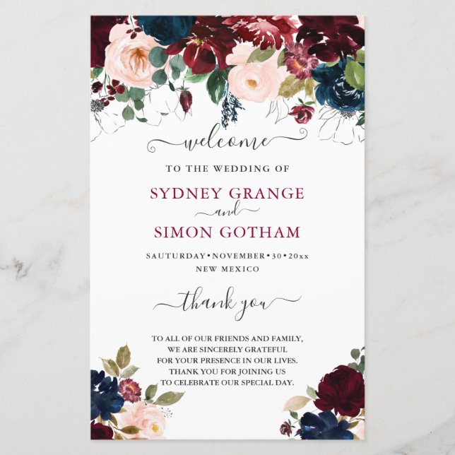 FLORES DE MARINHO DE BURGUNDY BLUSH (Frente)