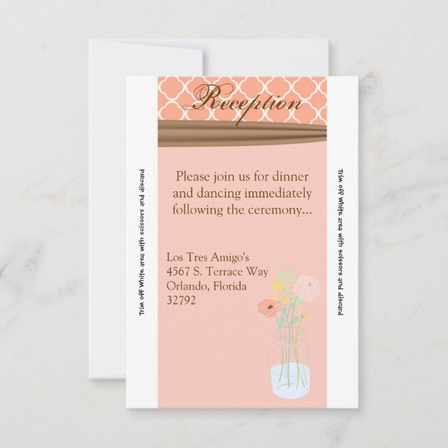 Flores de Mason Jar para países com cartão de rece (Frente)