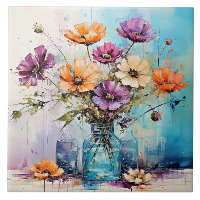 Flores de Mola de Aquarela (Frente)