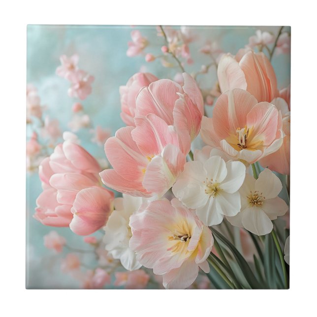 Flores de Mola de Pastel Design Delicadas Florais  (Frente)