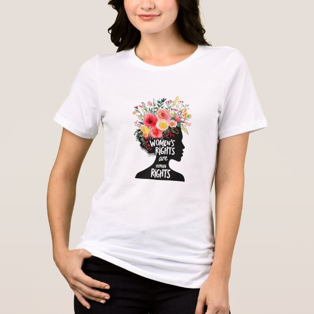 Flores de Mulher Vibrantes de Camisa-T (Frente)