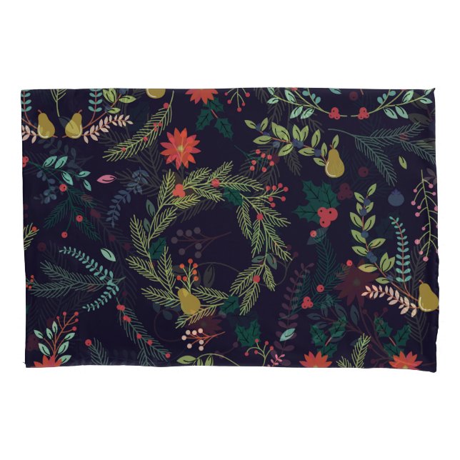 Flores de Natal desenhadas à mão: coleção de vinha (Frente)