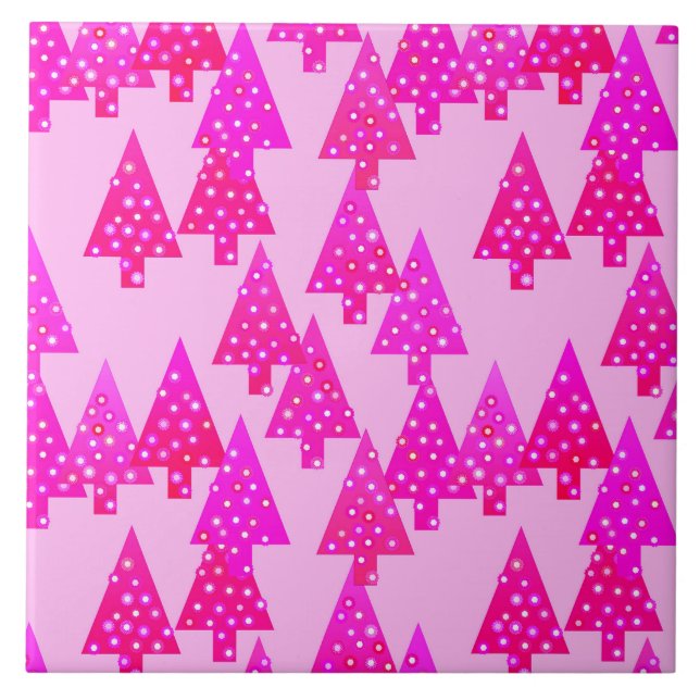 Flores de Natal modernas - cor-de-rosa fuchsia (Frente)