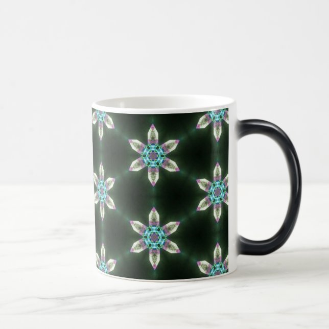 Flores de néon do diamante na caneca Morphing (Direita)