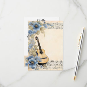 Flores de Notas de Música de Violão