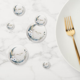 Flores de Orquídea Branca Boho Festa Elegante Lua 