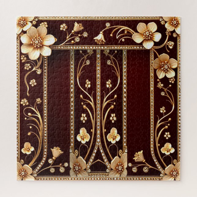 Flores de Ouro borgonhetas Quebra-cabeça de serra (Vertical)