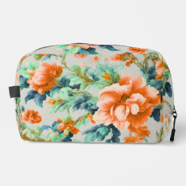 Flores de Ouro refinadas e Folhas Azuis e Verdes