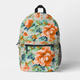 Flores de Ouro refinadas e Folhas Azuis e Verdes