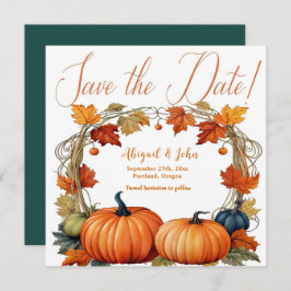 Flores de outono/Abóboras Salvem o Anúncio de Data