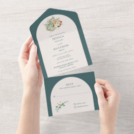 Flores de Outono Casamento Rústico ao Ar Livre