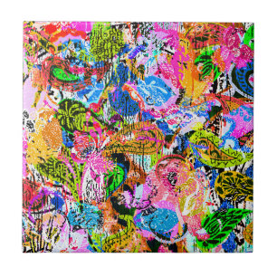 Flores de paisley mistas abstratas coloridas fofas