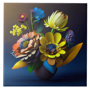 flores de papel 3d