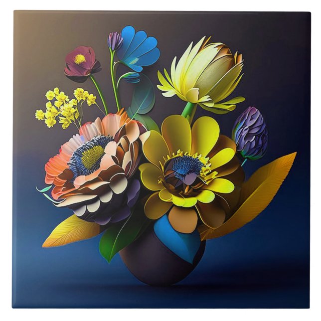 flores de papel 3d (Frente)