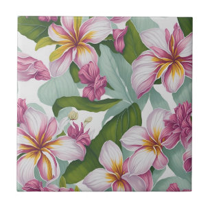 Flores De Plumeria De Padrão Floral