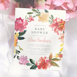 Flores de Primavera | Chá de Bebê Menina Simples e
