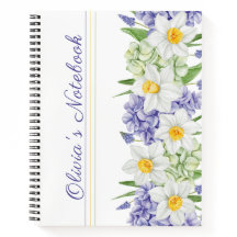 Flores de Primavera em Aquarela Verde Violeta Amar