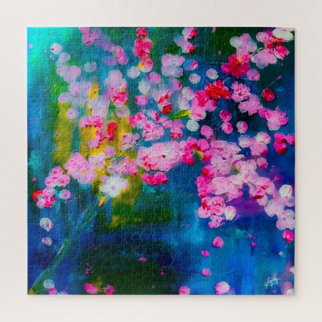 Flores de Primavera Névoa Quebra-Cabeça de Arte Fi (Vertical)