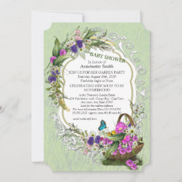 Flores de primavera num Convite para Chás de frald