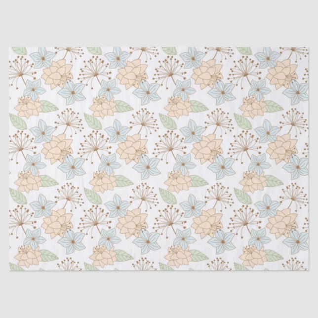 flores de primavera papel de seda  (Frente )
